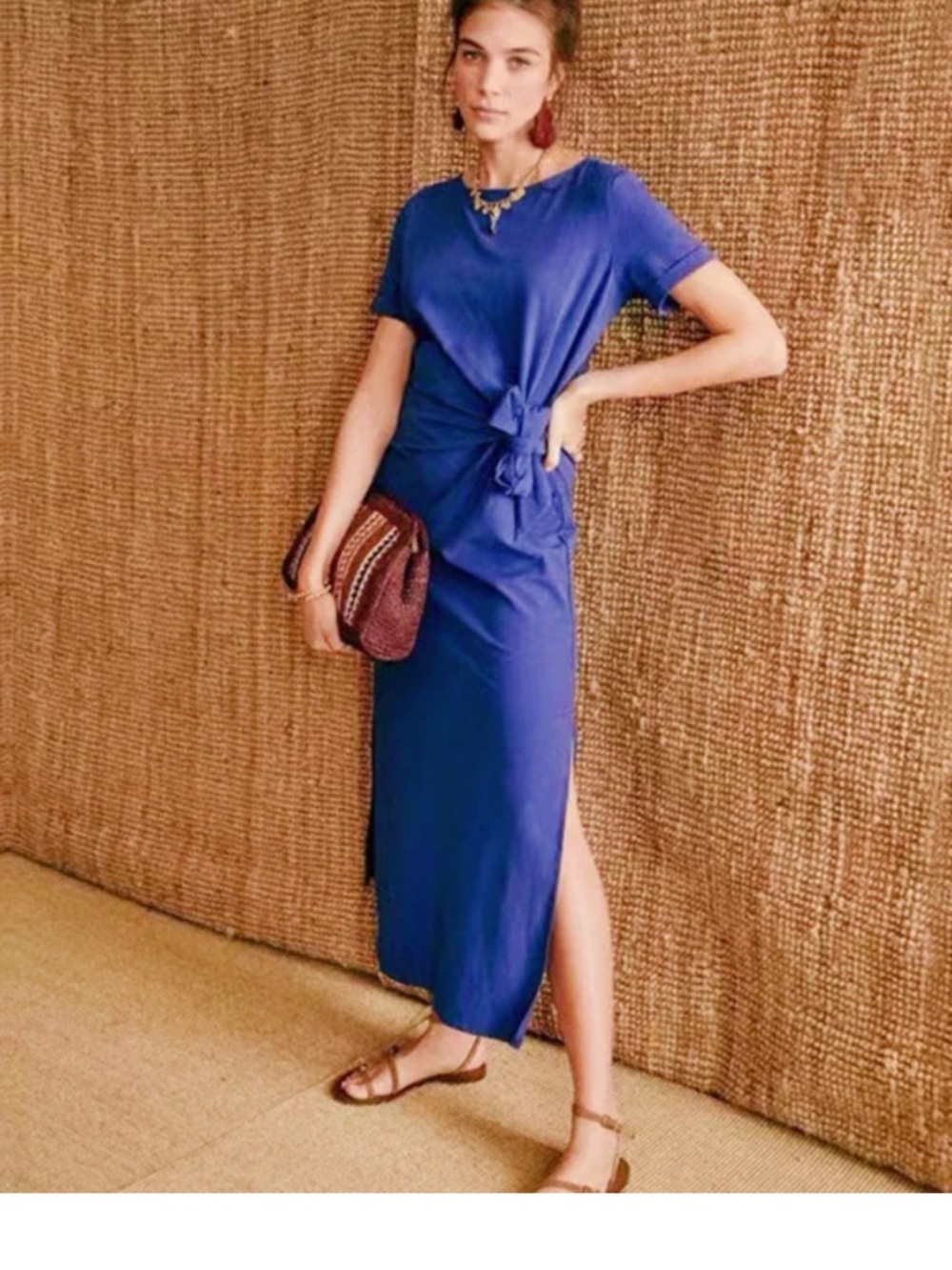 Sezane Pippa Dress, Blue, Size Small